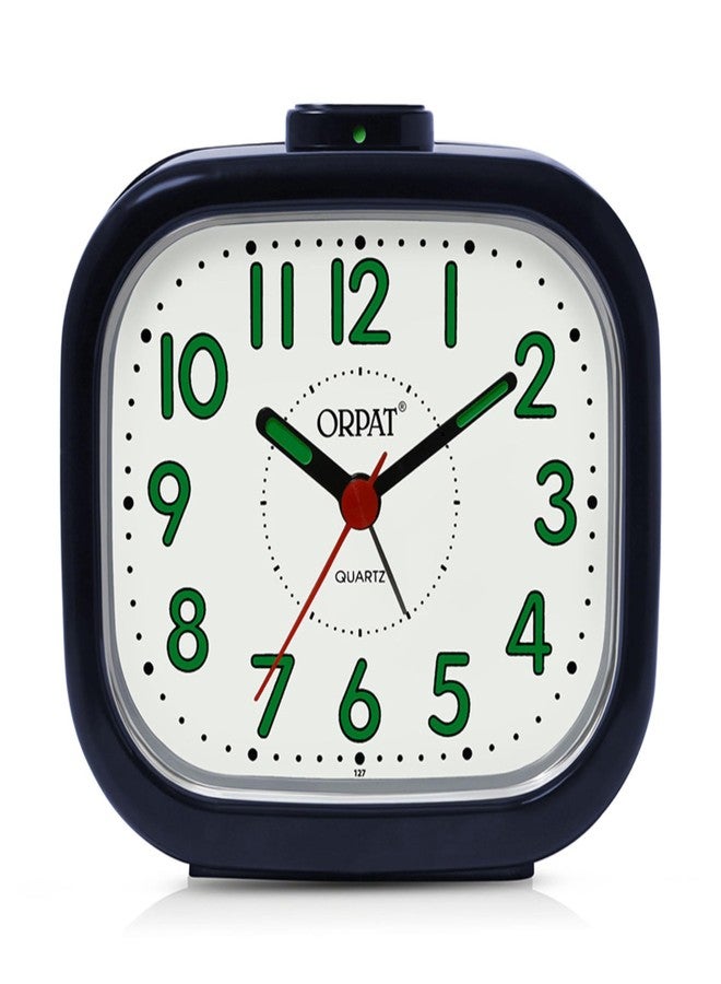 Orpat Beep Alarm Clock (Black, TBB-127) 12.8 x 11.8 x 6.6 cm,Plastic - Image 1
